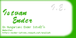 istvan ender business card